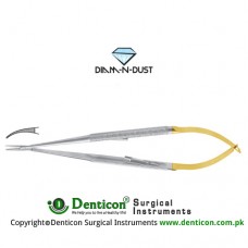 Diam-n-Dust™ Castroviejo Micro Needle Holder Curved - Extra Delicate - With Lock Stainless Steel, 14 cm - 5 1/2"